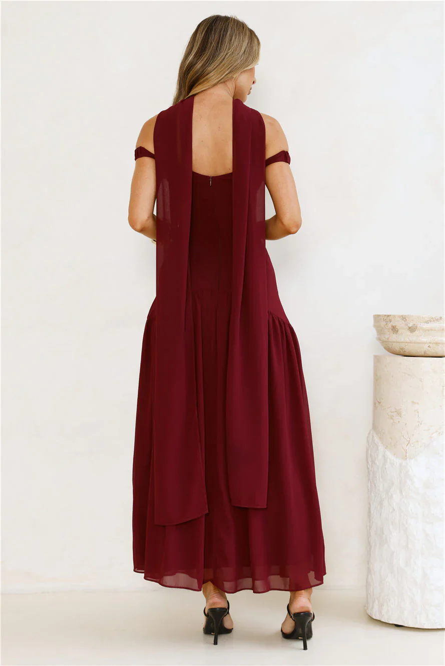 The Style Spotlight Off Shoulder Maxi Dress