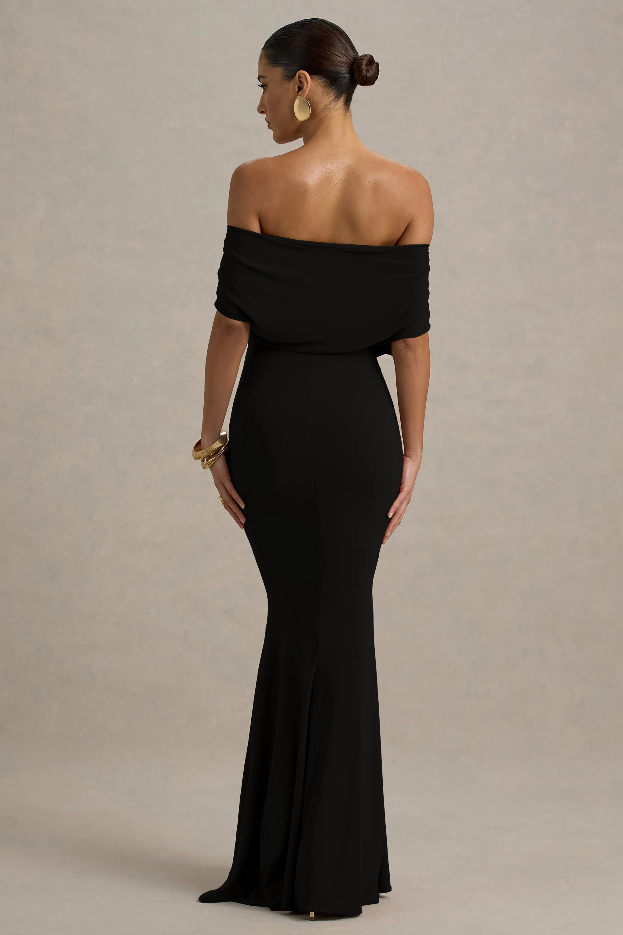 Bowden | Black Bardot Maxi Dress