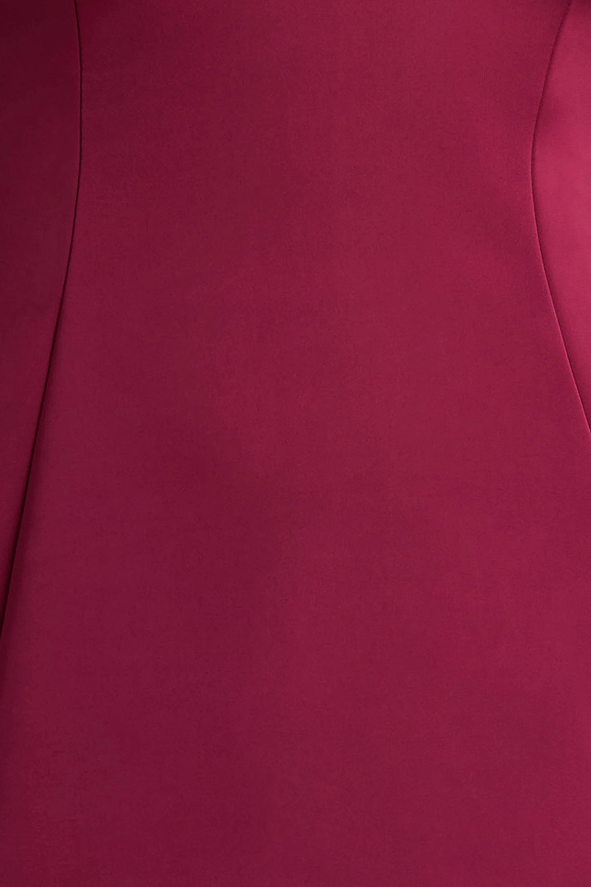 Elara | Burgundy Satin Plunge-Neck Mini Dress