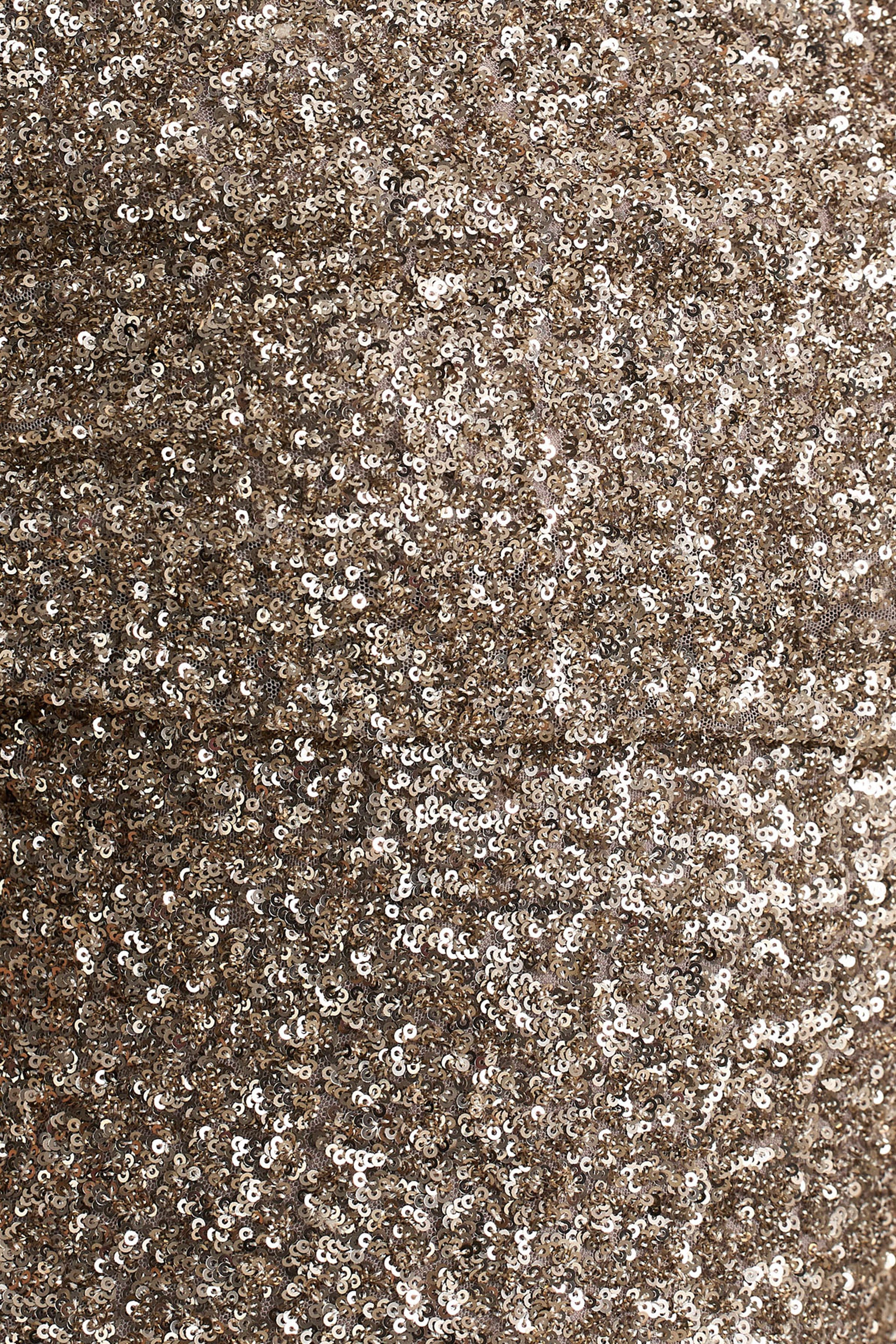 Melina | Champagne Sequin Bardot-Neck Maxi Dress