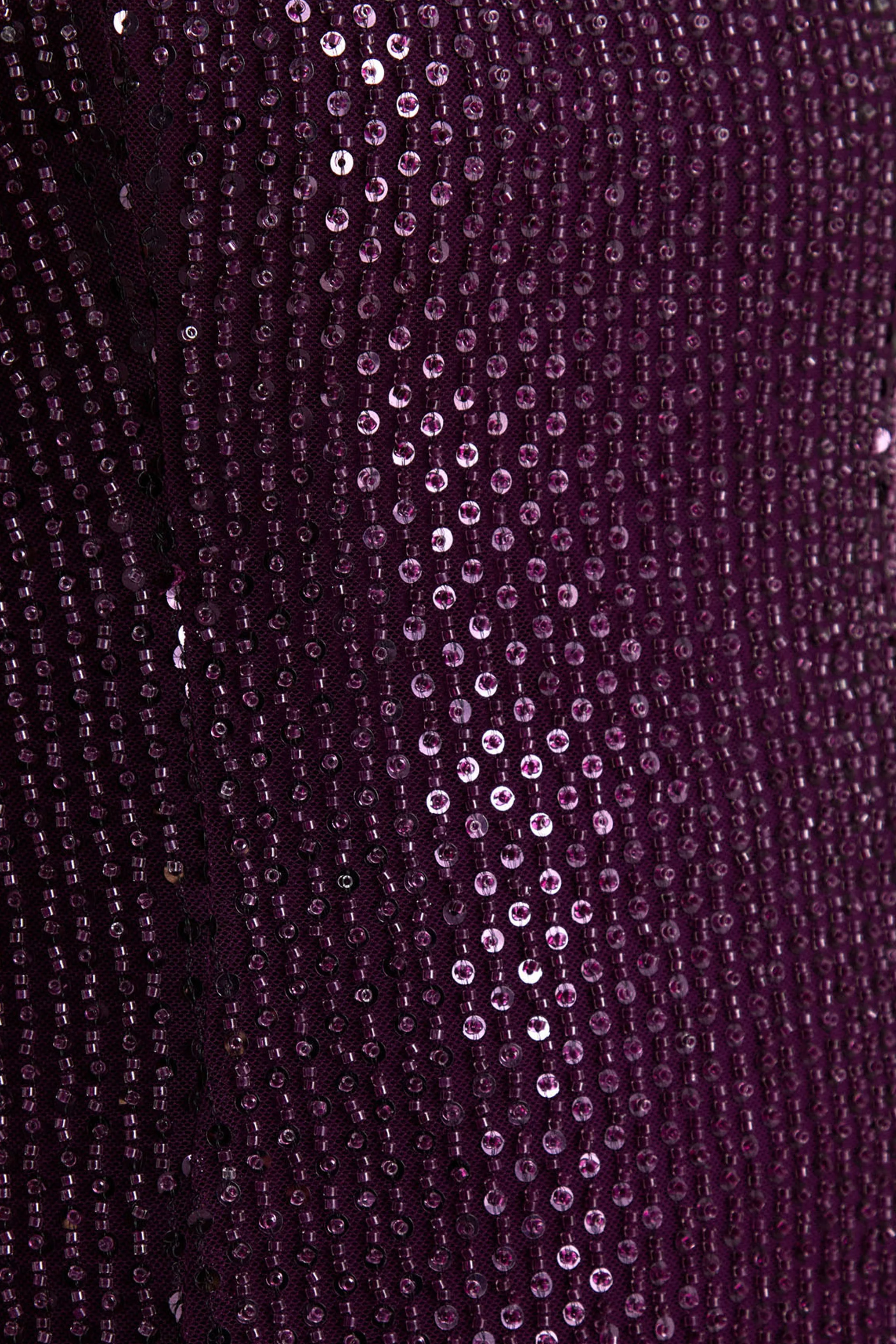 Luciana | Purple Embellished Bandeau Maxi Dress