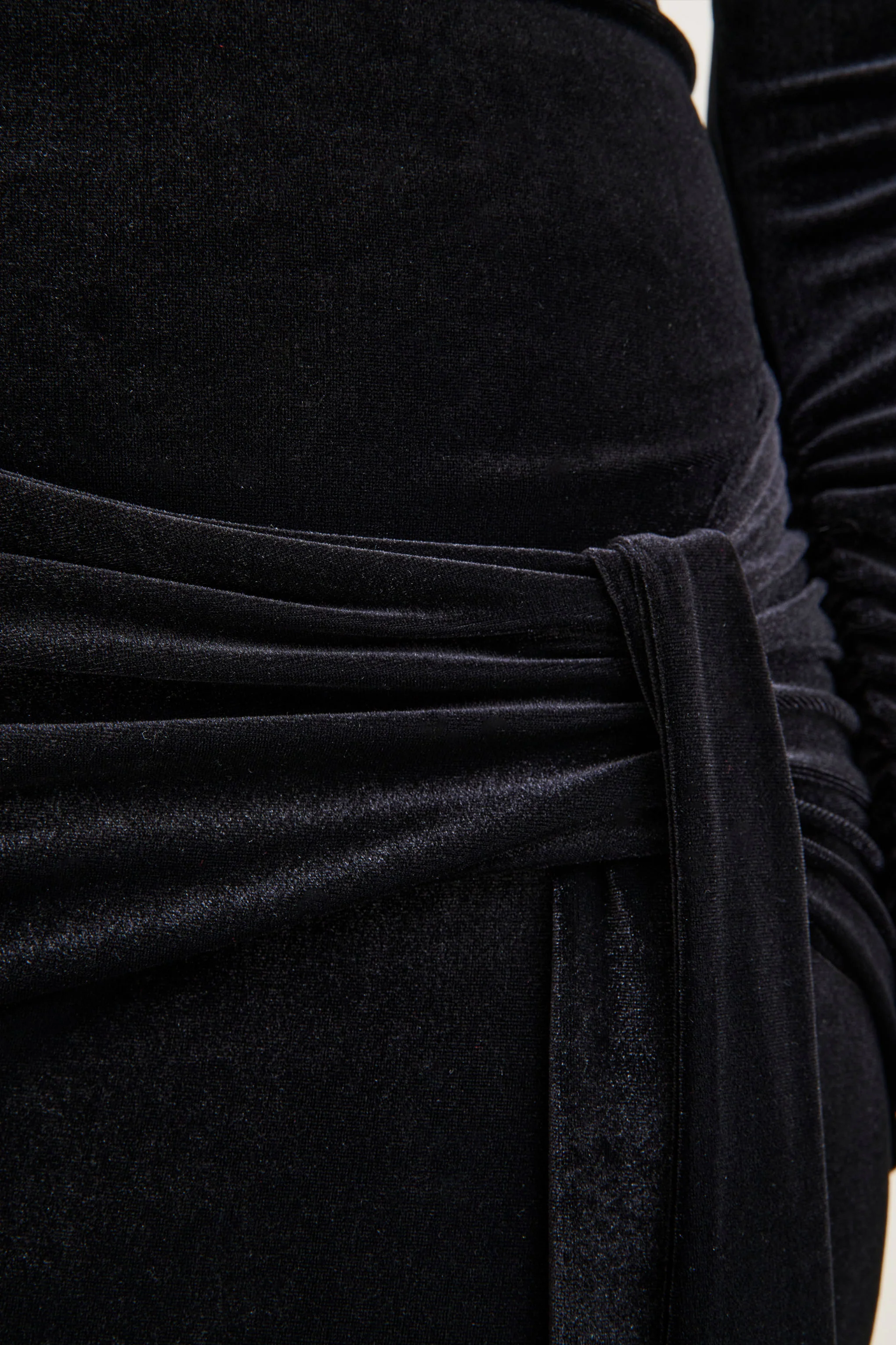 Jessara | Black Bardot-Neck Maxi Dress With Knot-Details