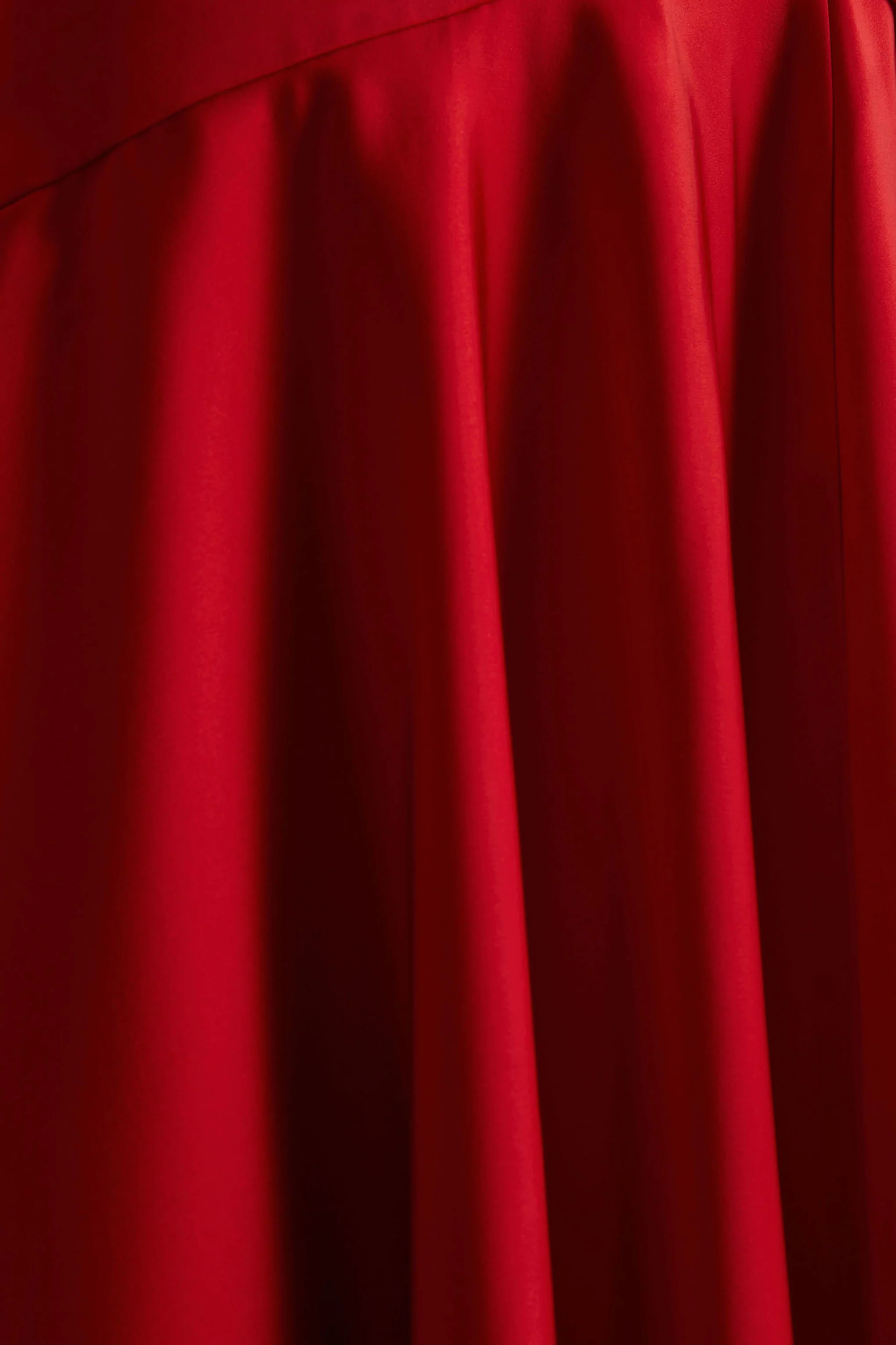 Luscious | Red High-Neck Maxi Dress With Drop-Waist And Bow Detail