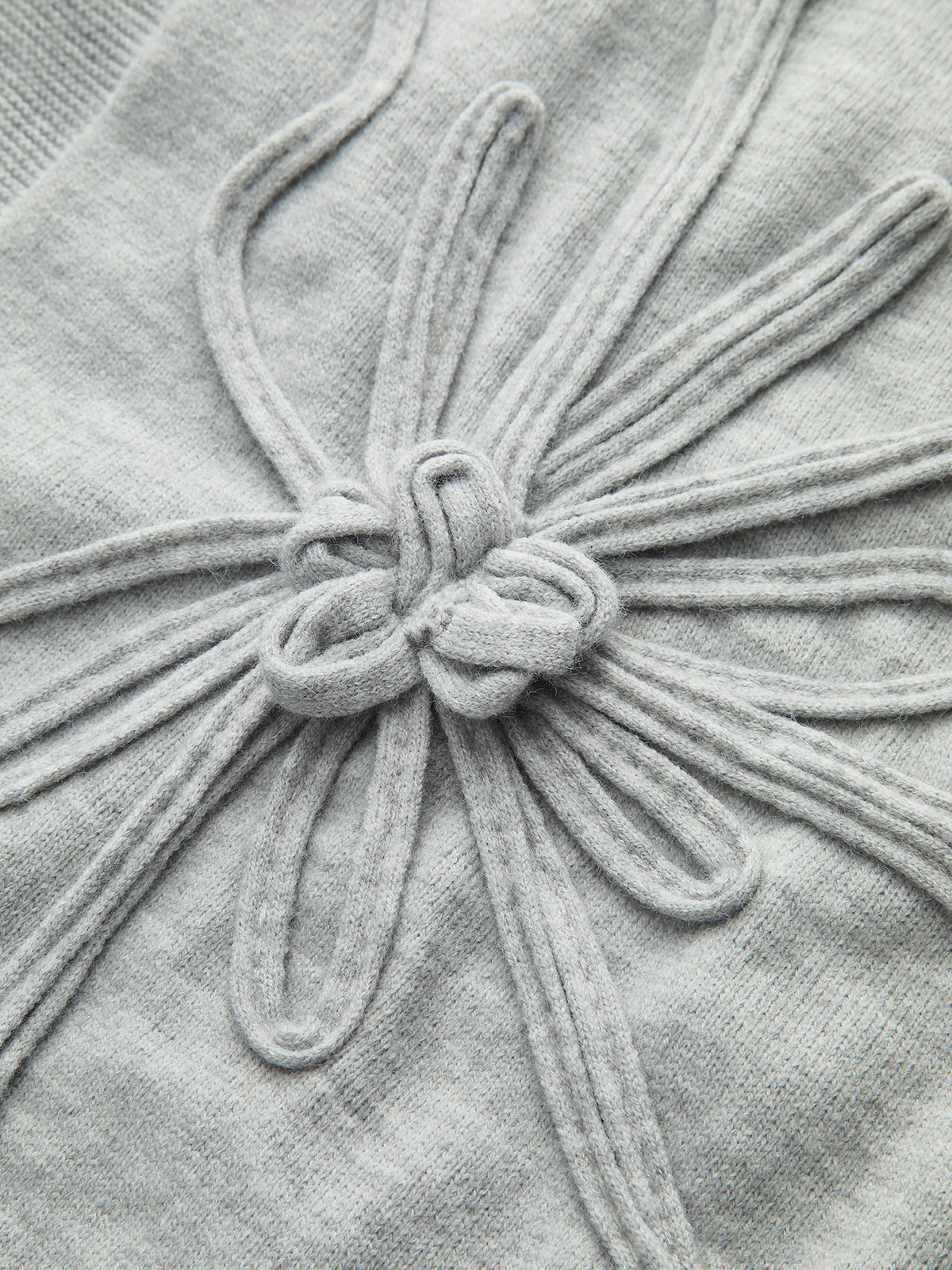 Flower Applique Cap Sleeve Knit Top