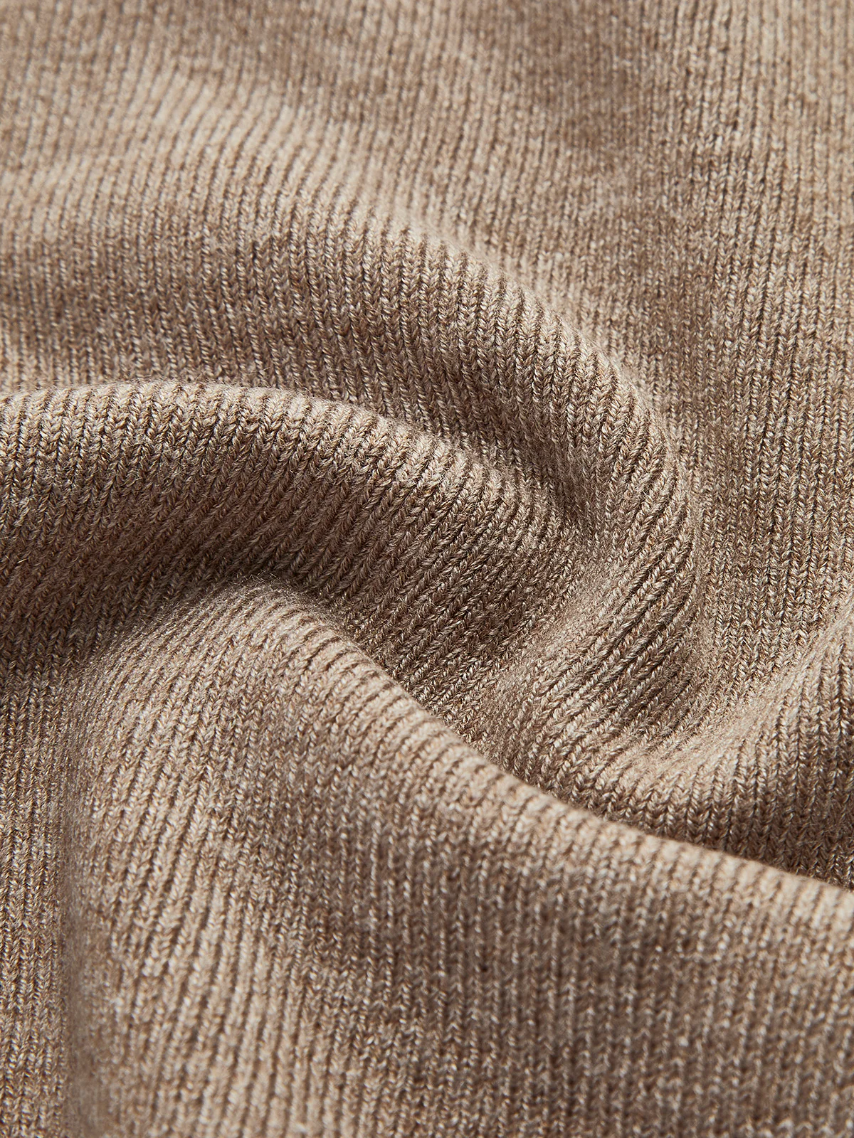 Asymmetric Patchwork Long Sleeve Mock Neck Knit Top