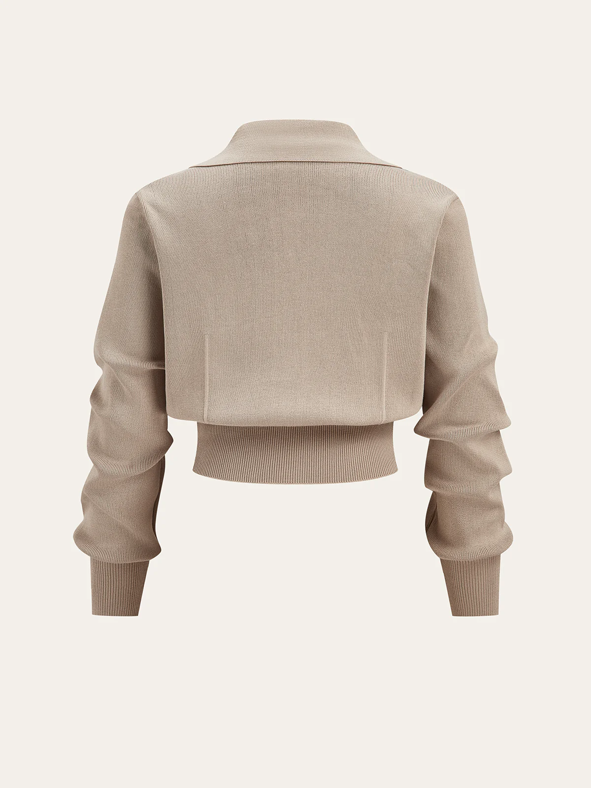 Metal Button Collared Cardigan and Midi Skirt Set