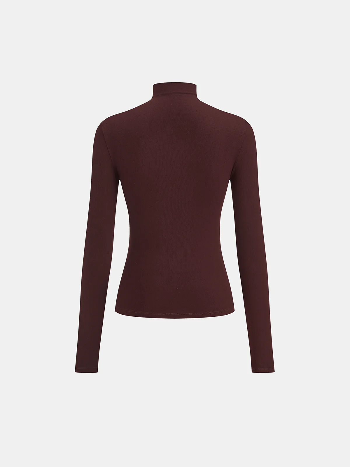 Seam Detail Mock Neck Long-Sleeve T-Shirt