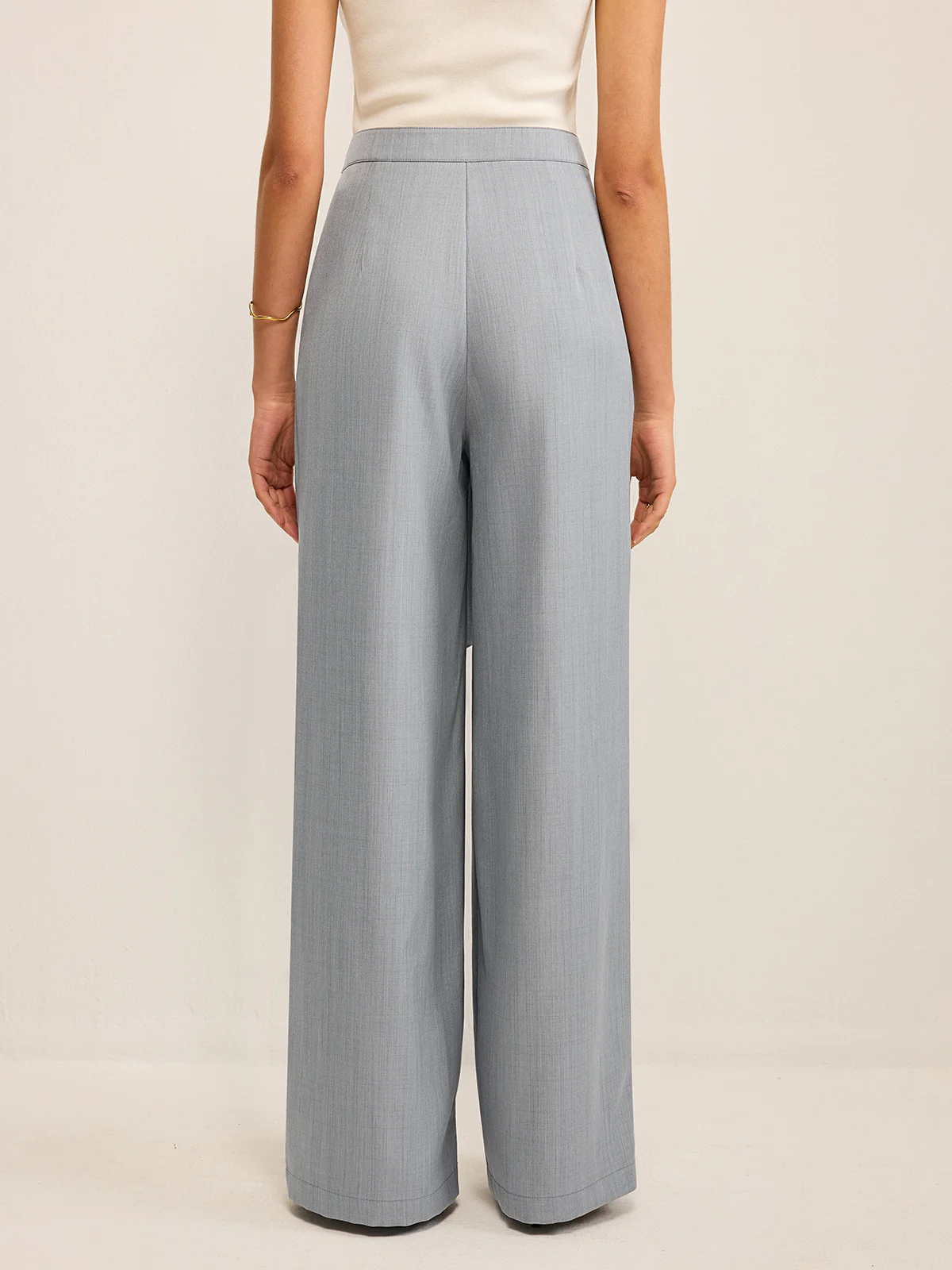 Pleated Wide-Leg Pants