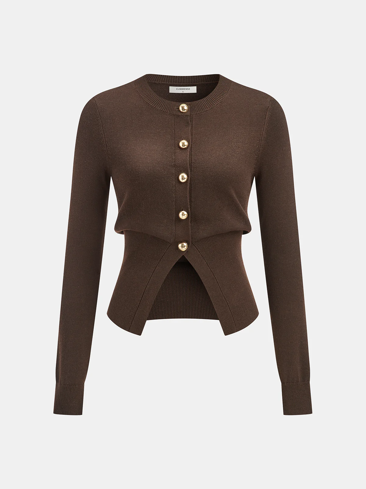 Metal Button Knit Cardigan