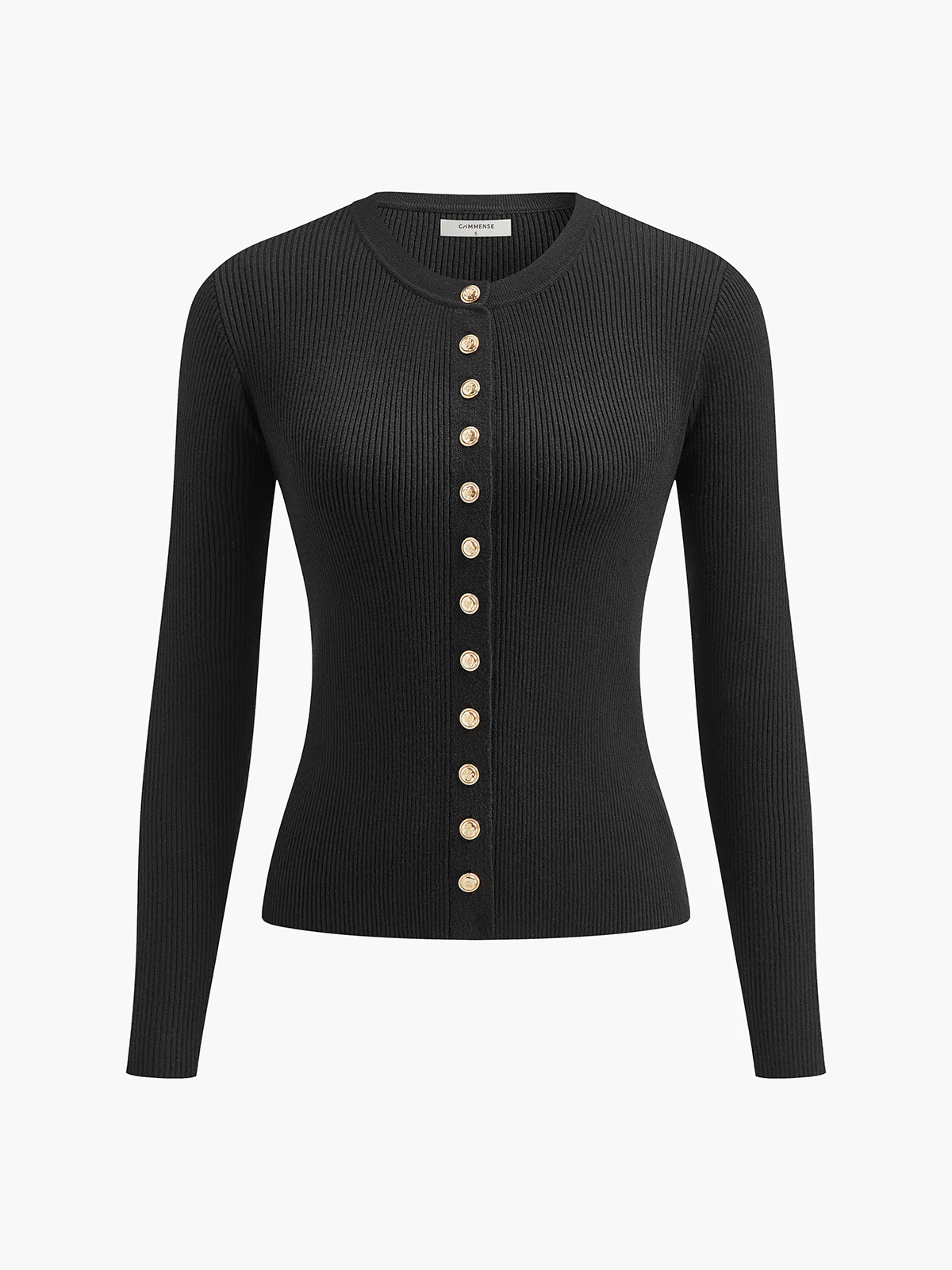 Button Down Skinny Knit Top