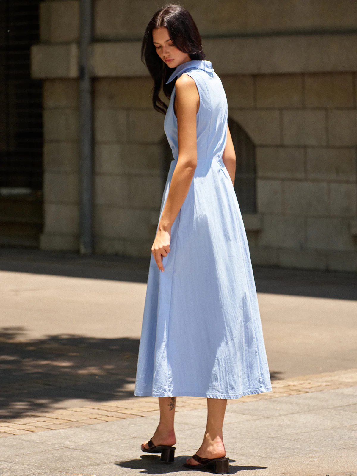 Metal Decor Cutout Dress