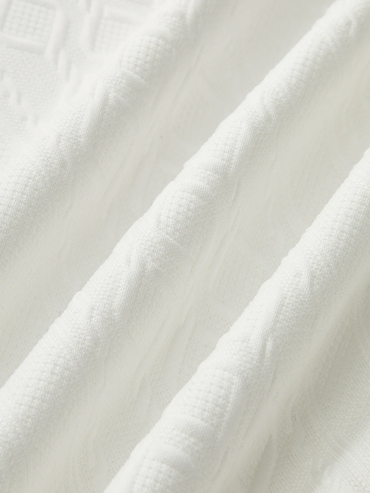 Textured Jacquard Mutton Sleeve Sweatshirt