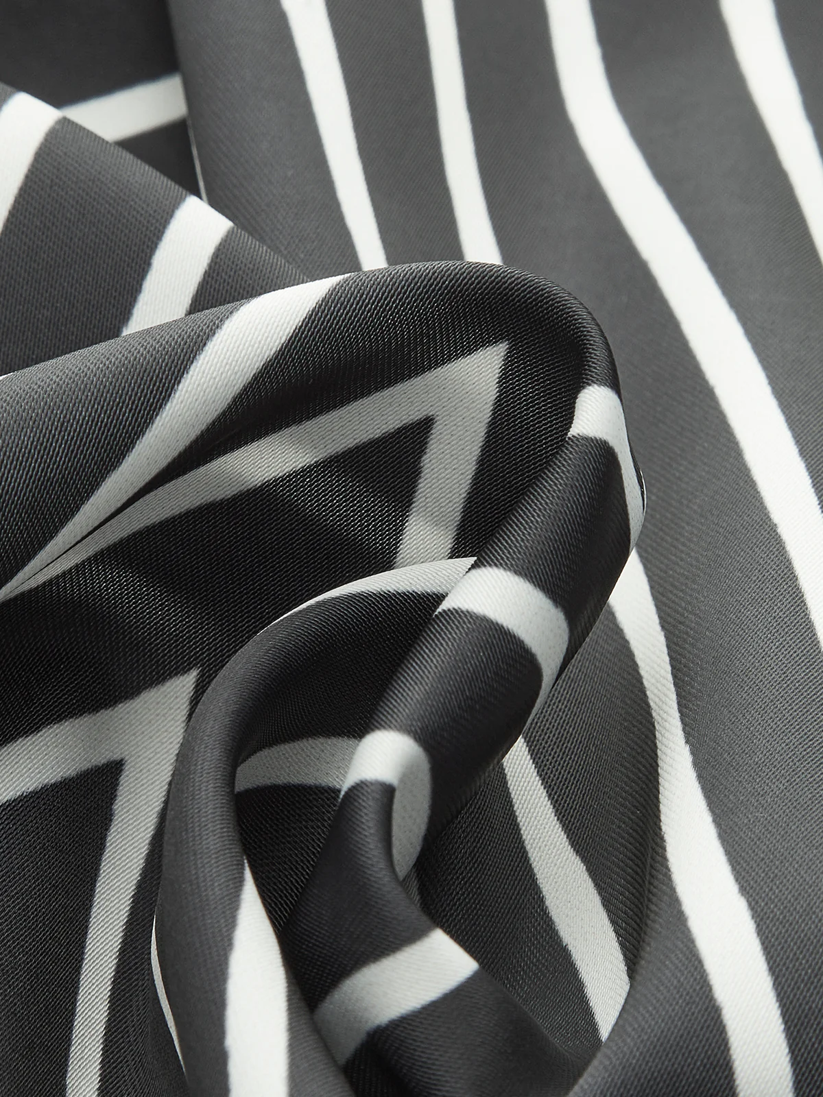 Semi-Sheer Striped Wrap-Front Knotted Top