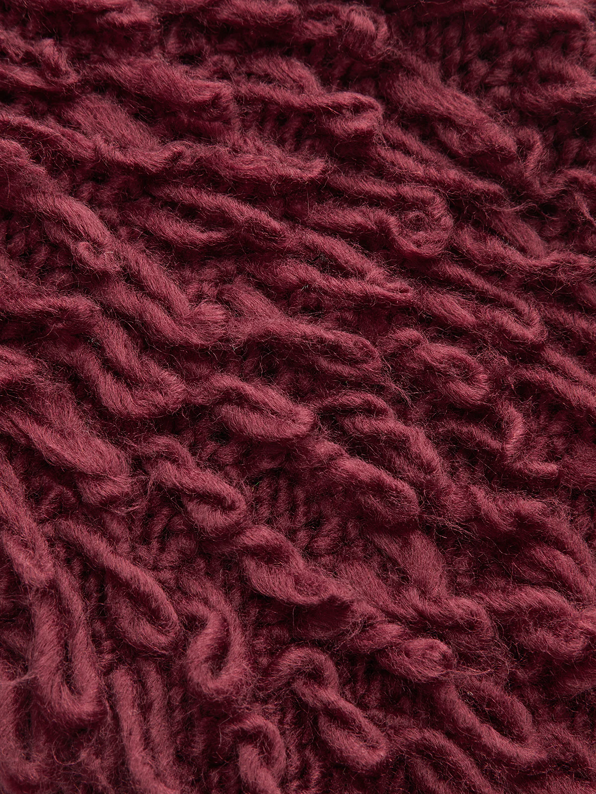 Textured Fringe Buttoned Knit Top