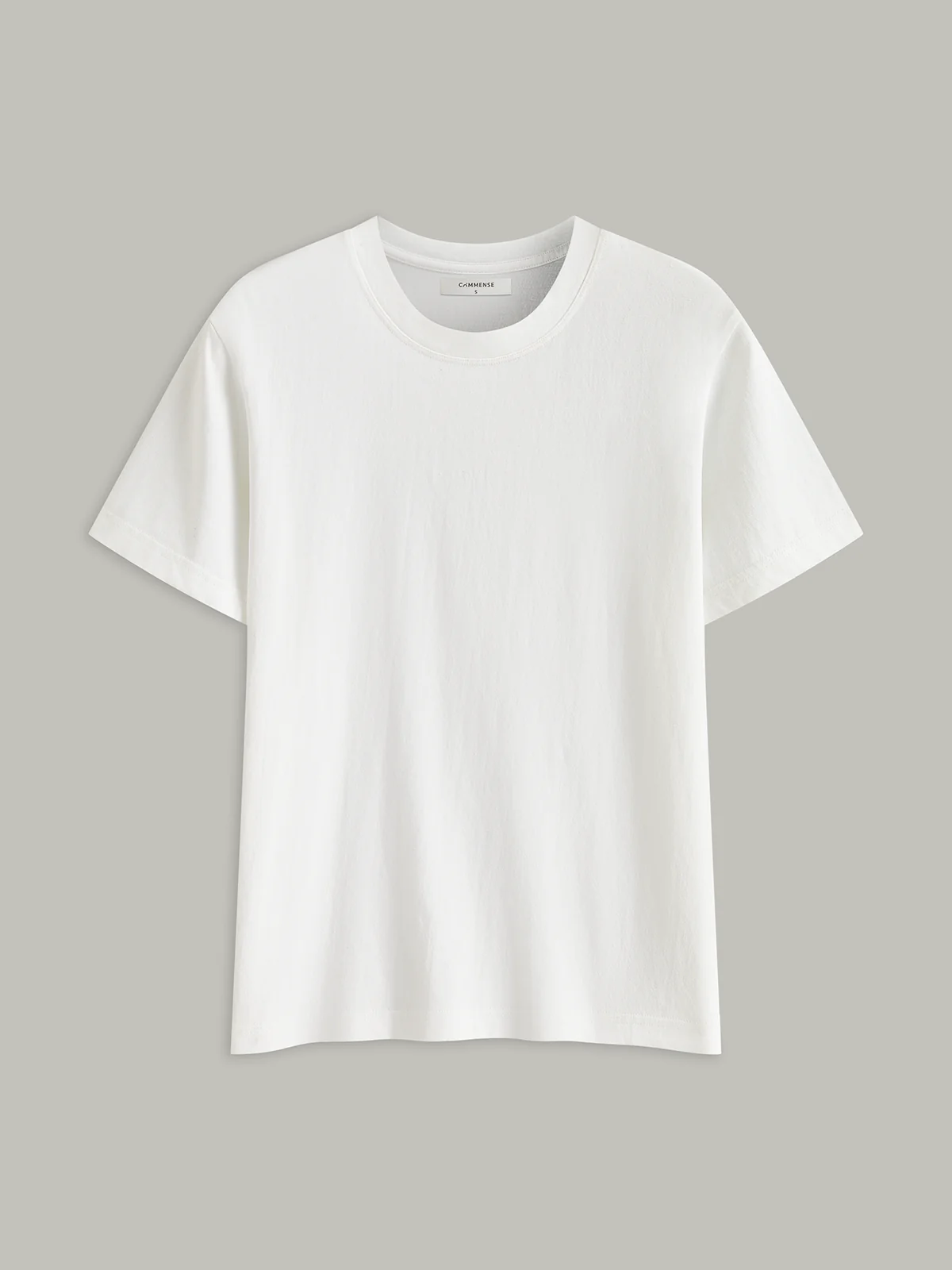 Water-Repellent Cotton Crew Neck T-Shirt