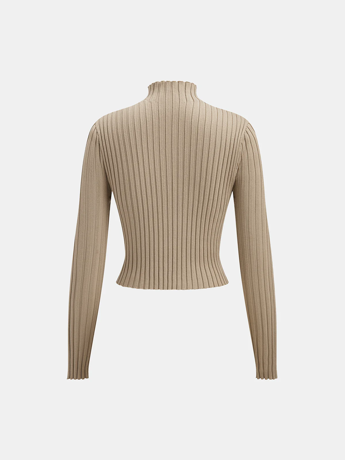 Mock Neck Cross-Over Crop Top and Midi Skirt Set