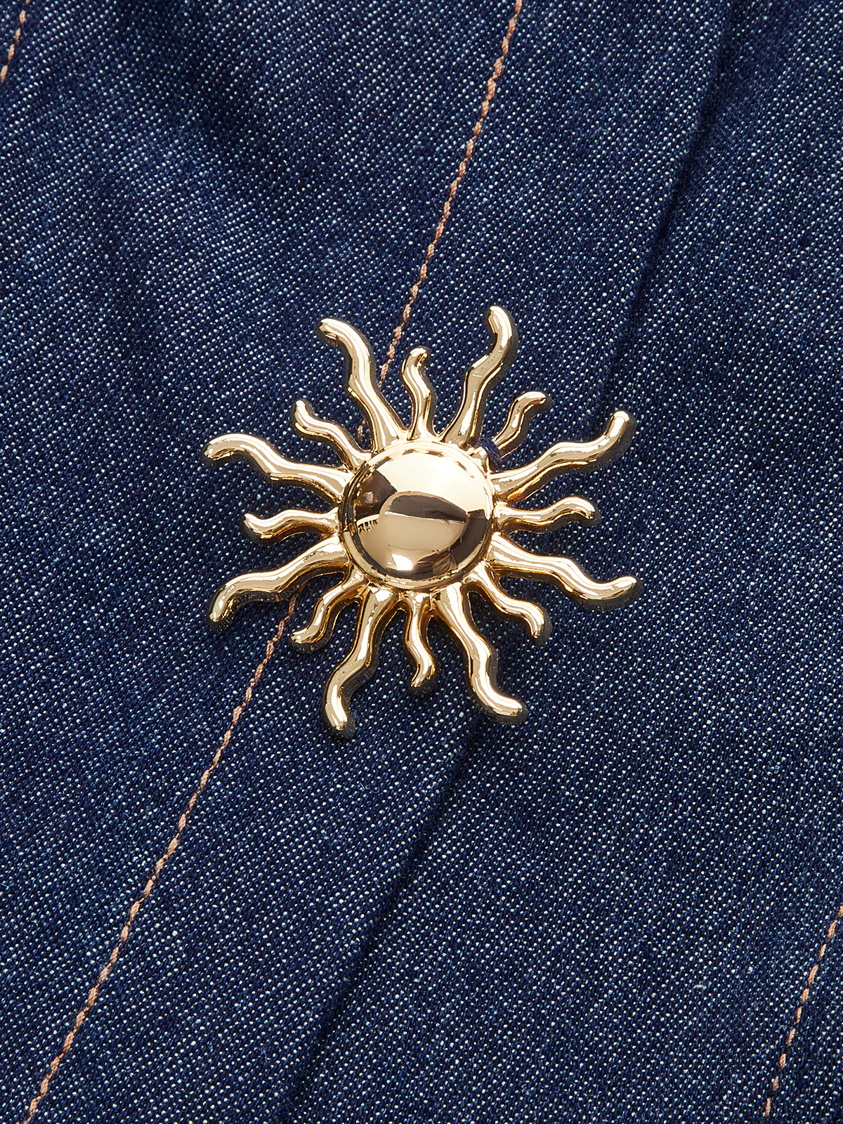 Denim Sleeveless Pleated Shirt Dress