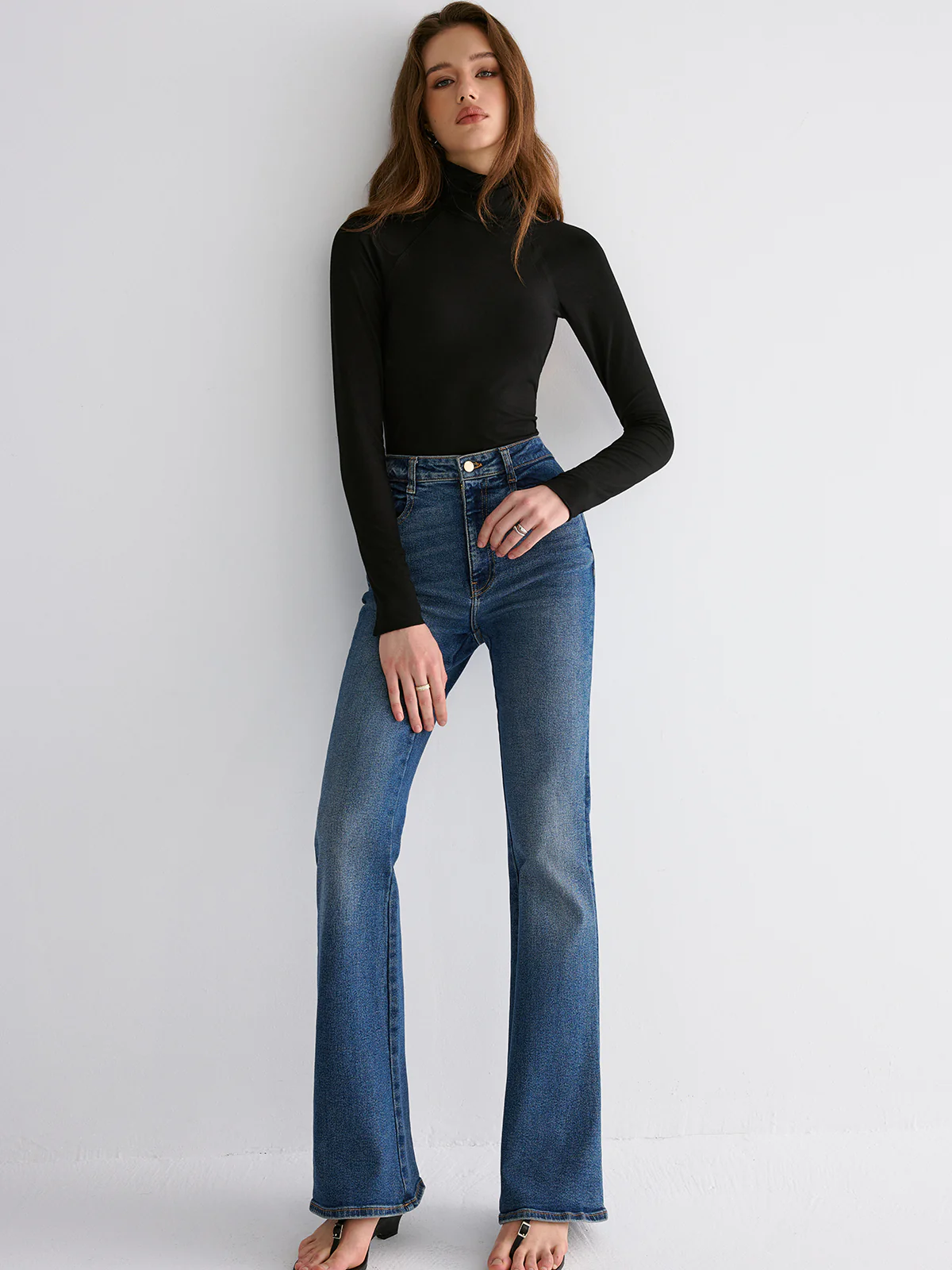 Bra Free Soft Line Open Back Long Sleeve Shirt