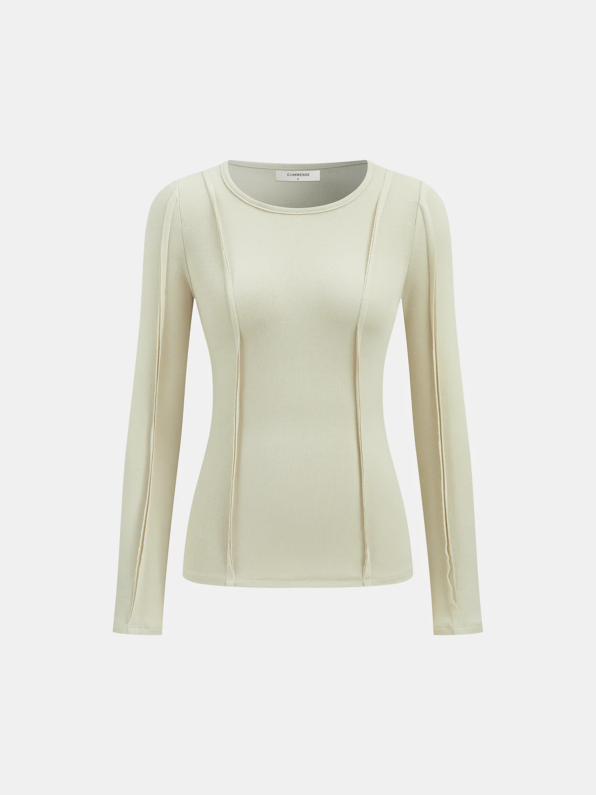 Seam Detail Crew Neck Long Sleeve T-Shirt