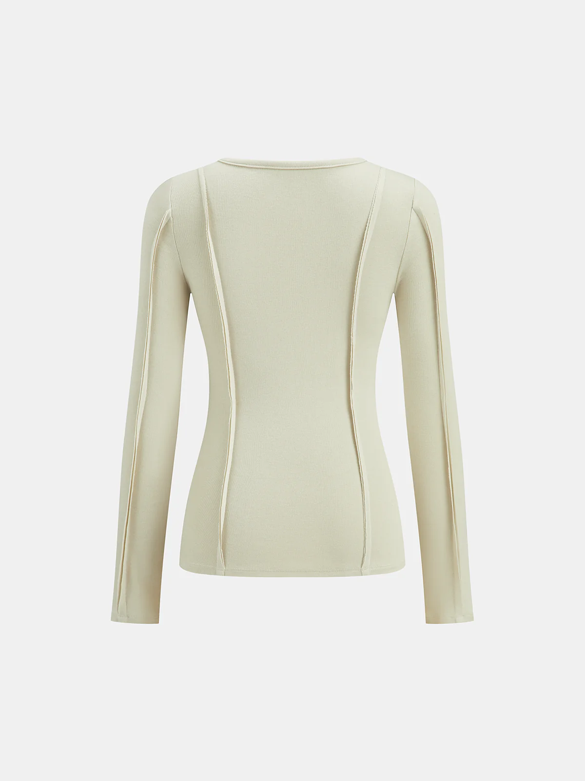 Seam Detail Crew Neck Long Sleeve T-Shirt