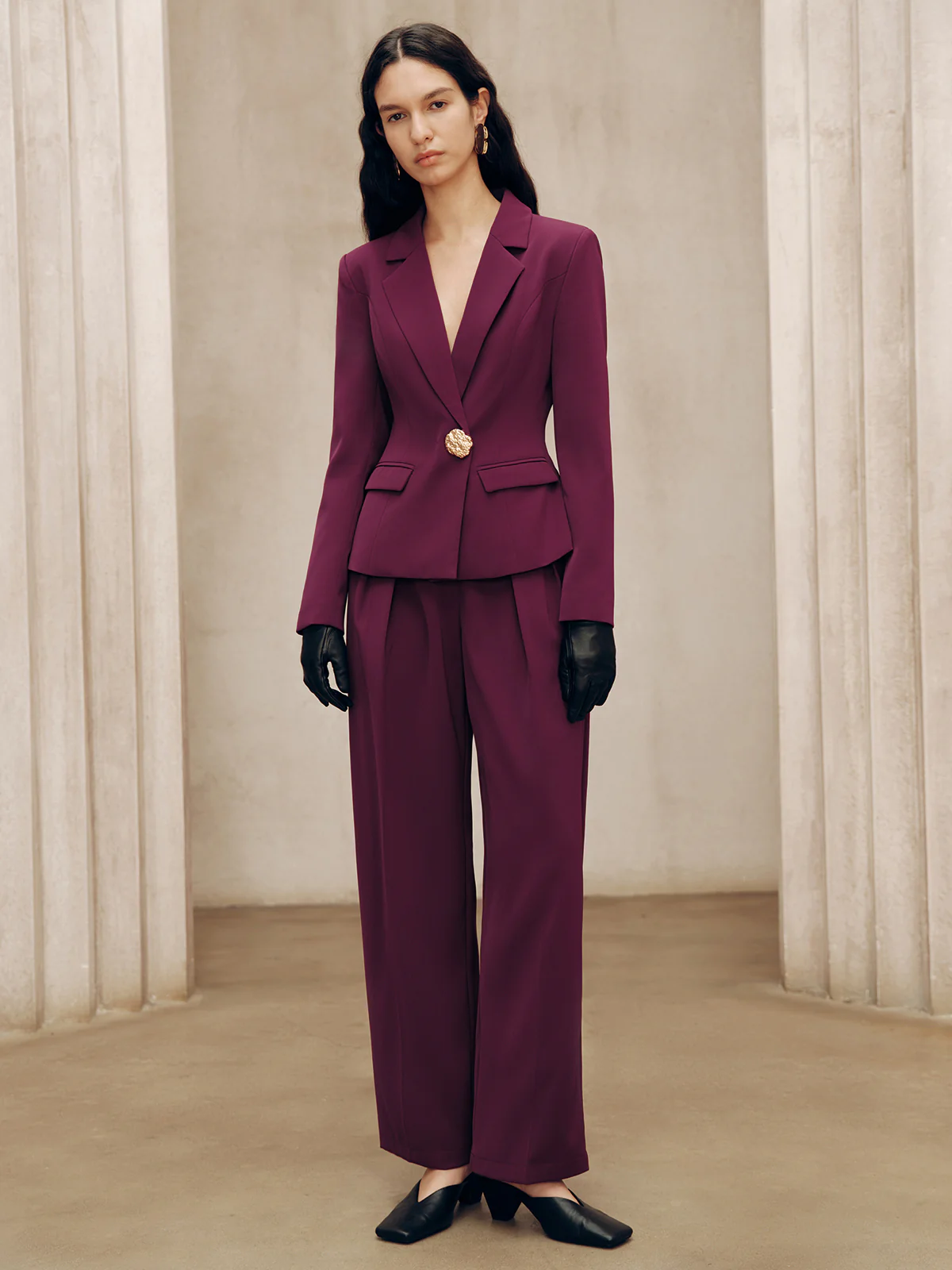 Metal Detail Tailored Blazer