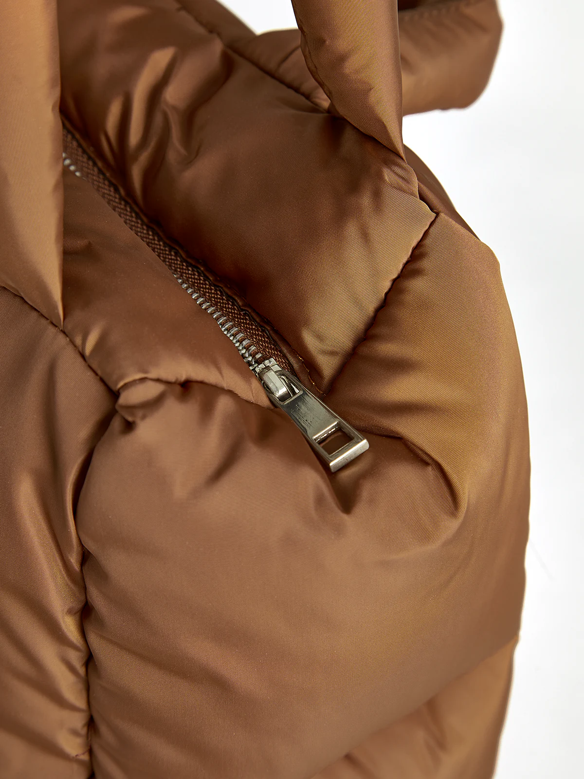 Puffer Zipper-Top Tote Bag