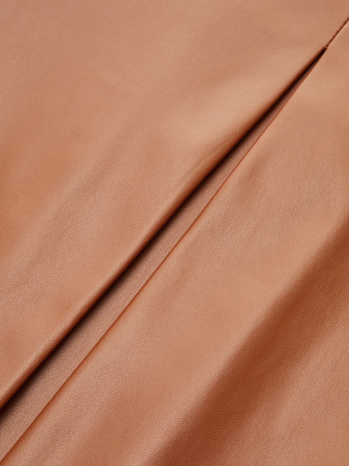 Pleated Fuax Leather Shorts