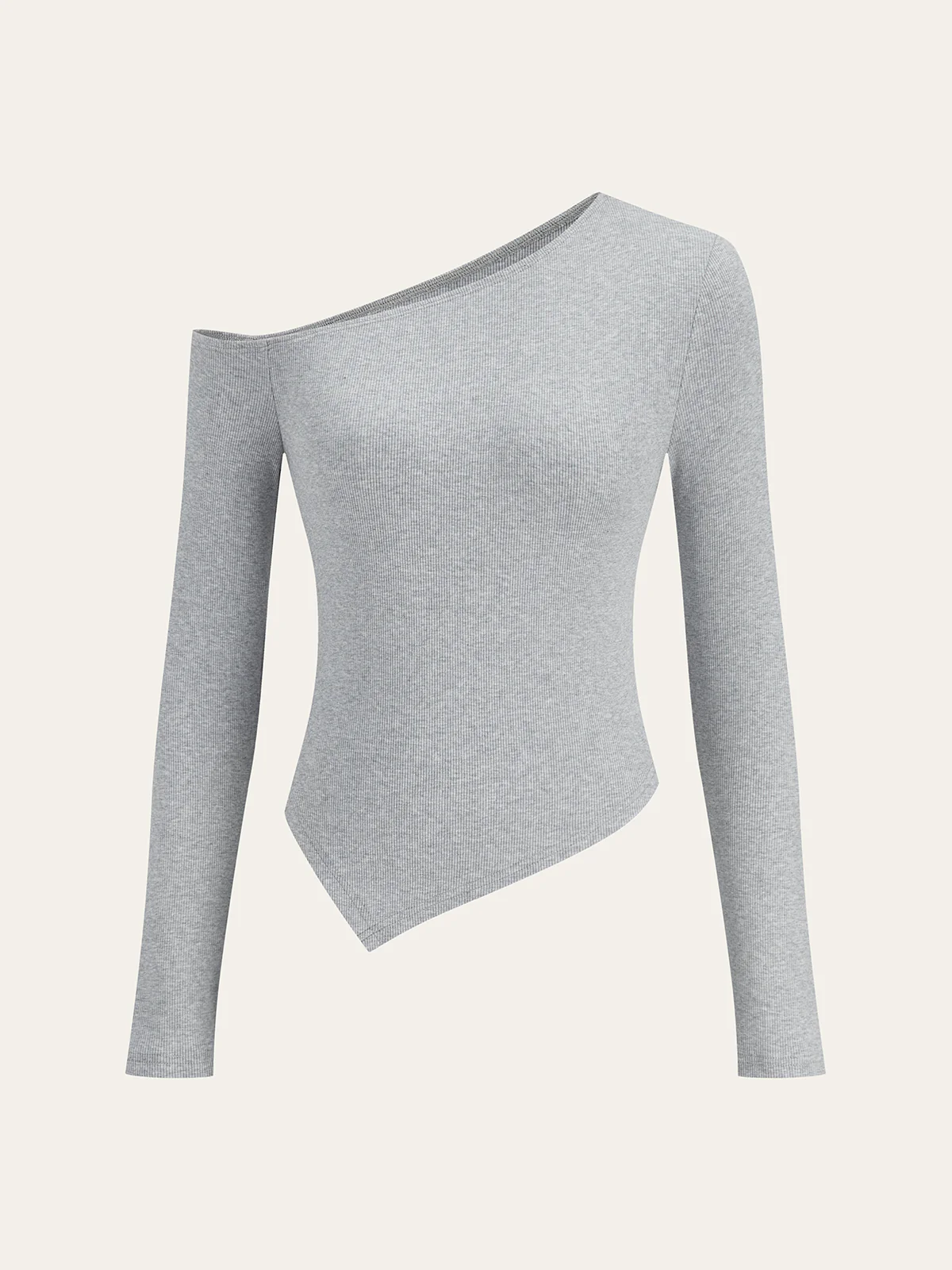 One-Shoulder Long Sleeve Top and Pants Set