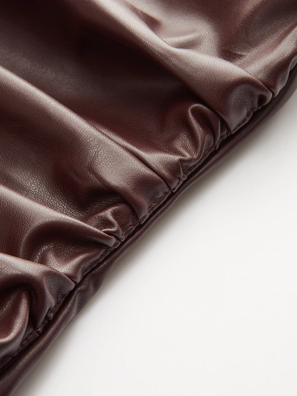 One-Shoulder PU Leather Tank Top