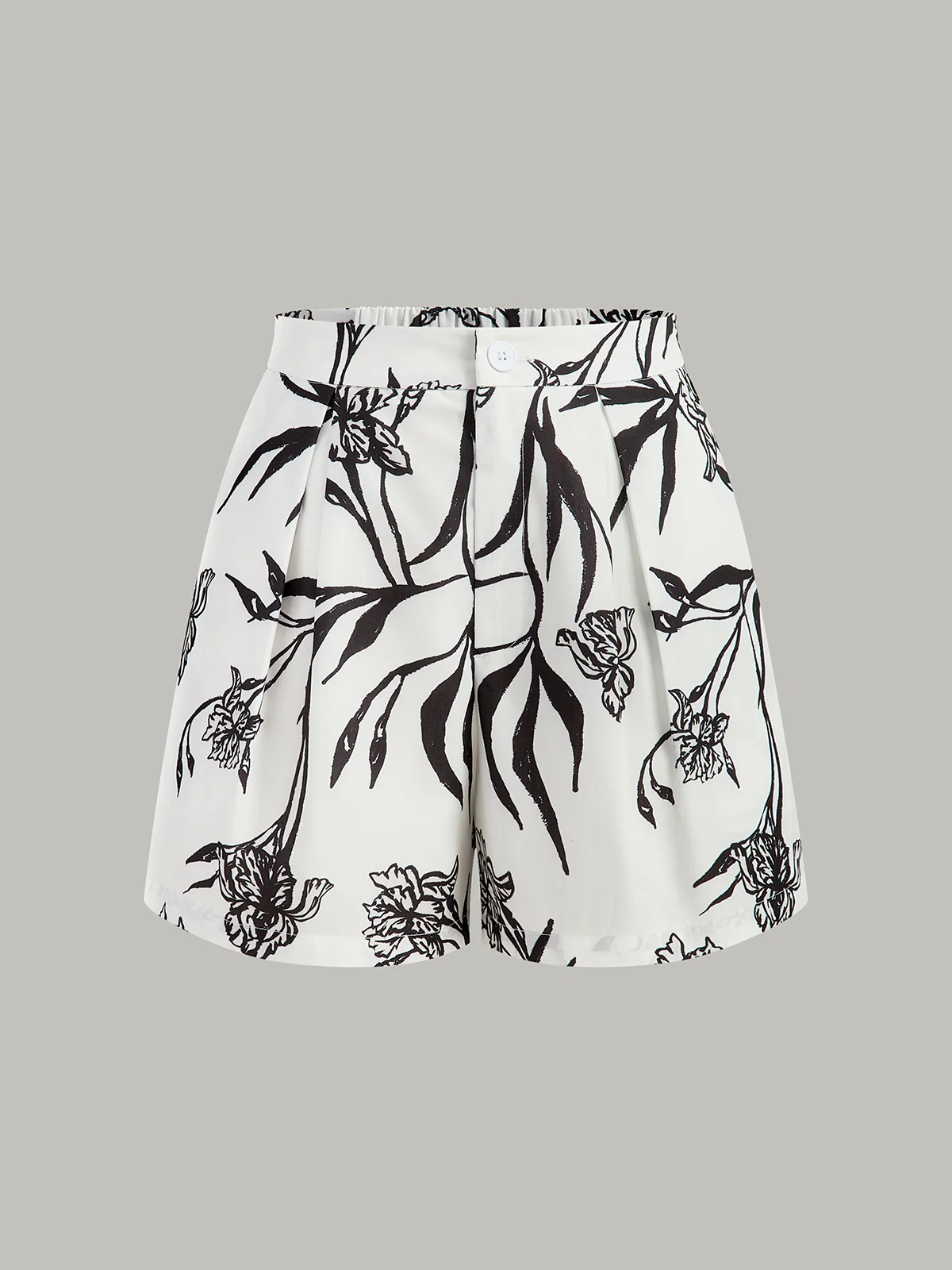 Floral Print Peplum Top With Shorts Set