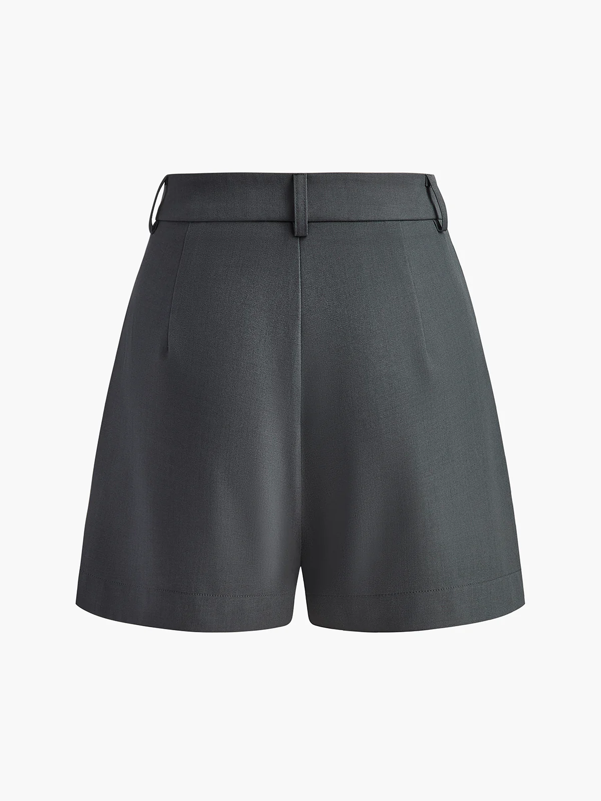 Semi-Sheer Mid-Waist Shorts Without Belt