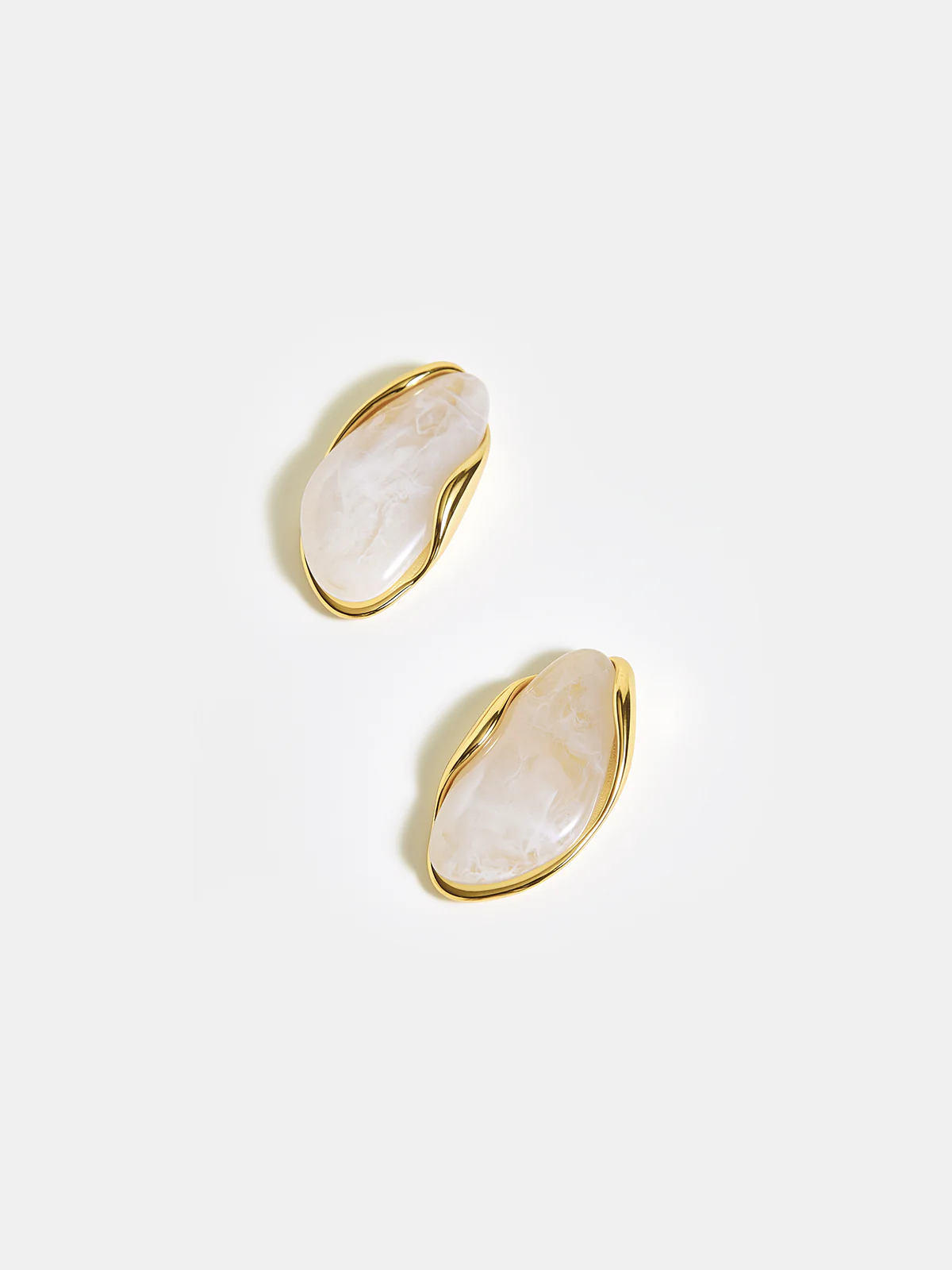 Marble Resin Stud Earrings