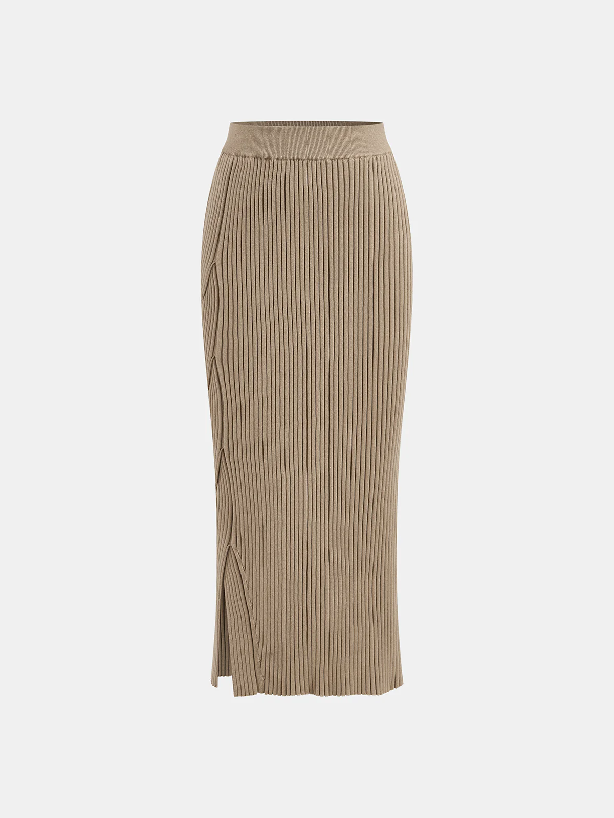 Mock Neck Cross-Over Crop Top and Midi Skirt Set