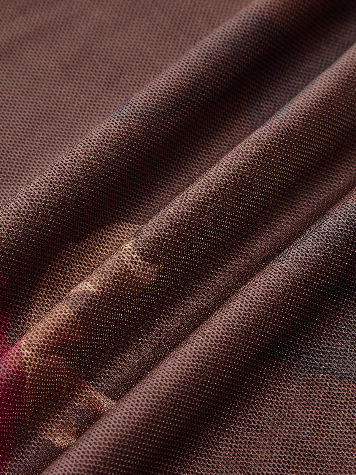 Floral Print Off-Shoulder Mesh T-Shirt