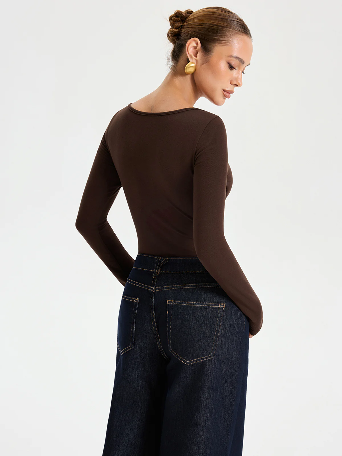 Bra-free Square Neck Bodysuit