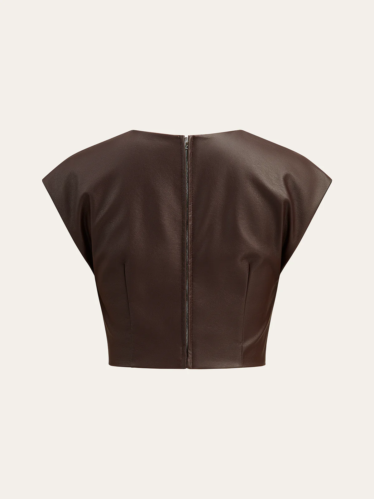 Faux Leather Knotted Top