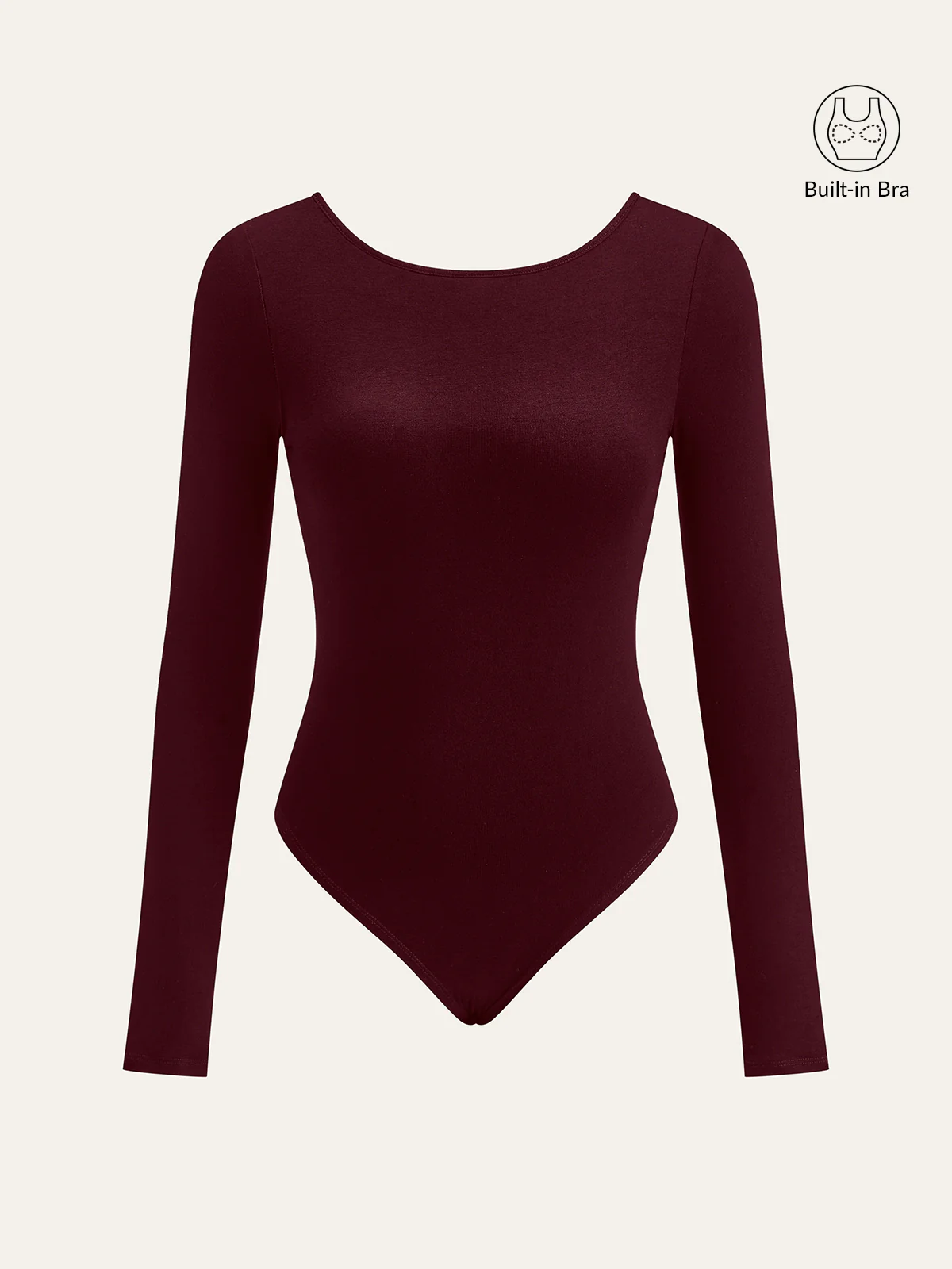 Bra-Free Long Sleeve Backless Bodysuit