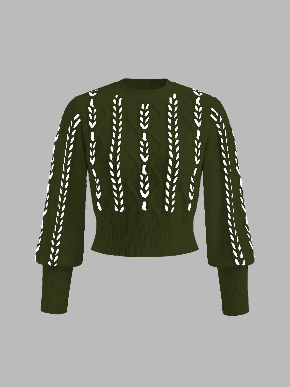 Contrast Binding Cinched Sweater