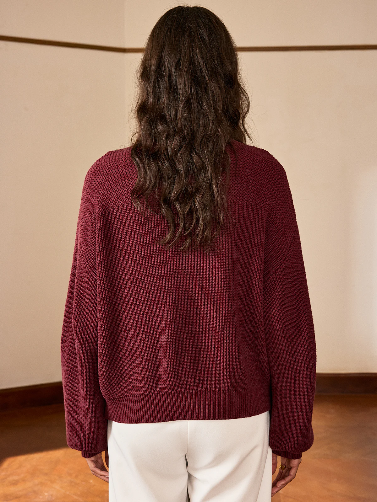 Metal Button-Front Knit Top