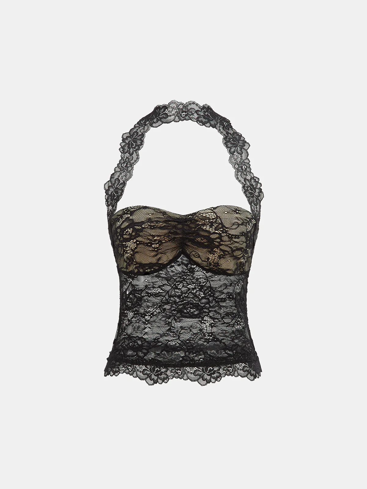 Lace Halter Neck Top