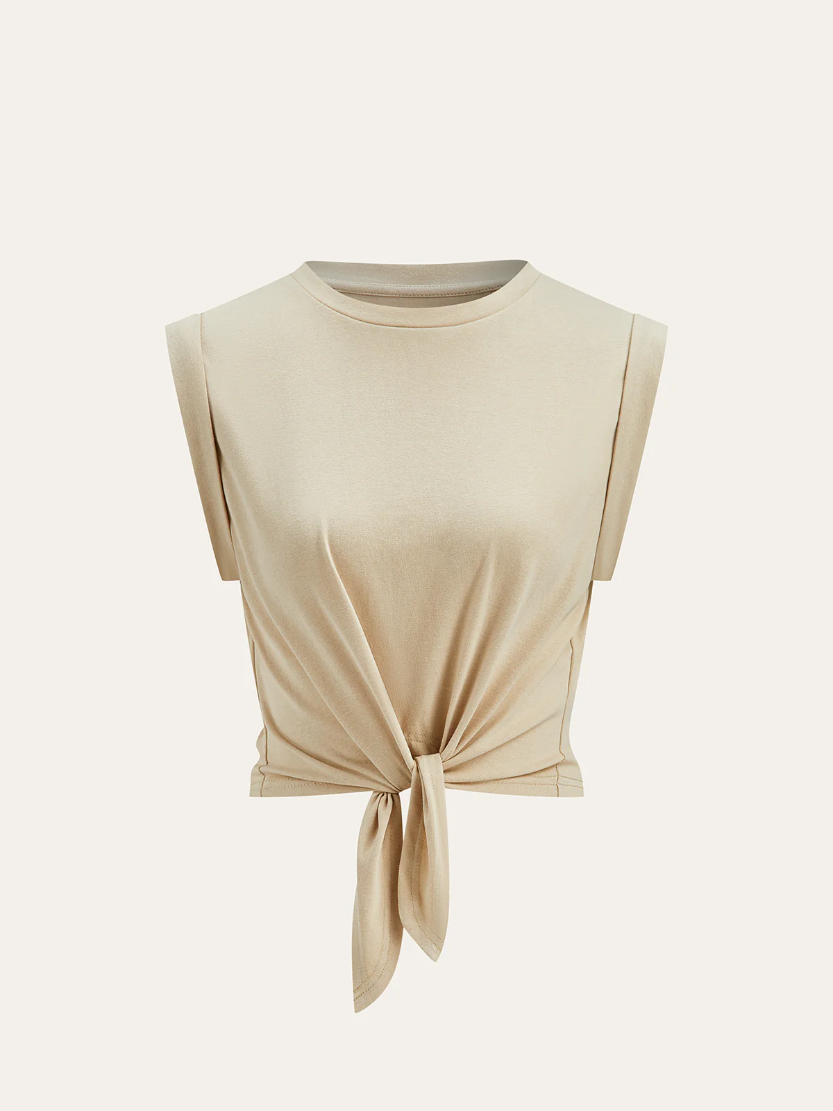 Cotton Knotted T-Shirt