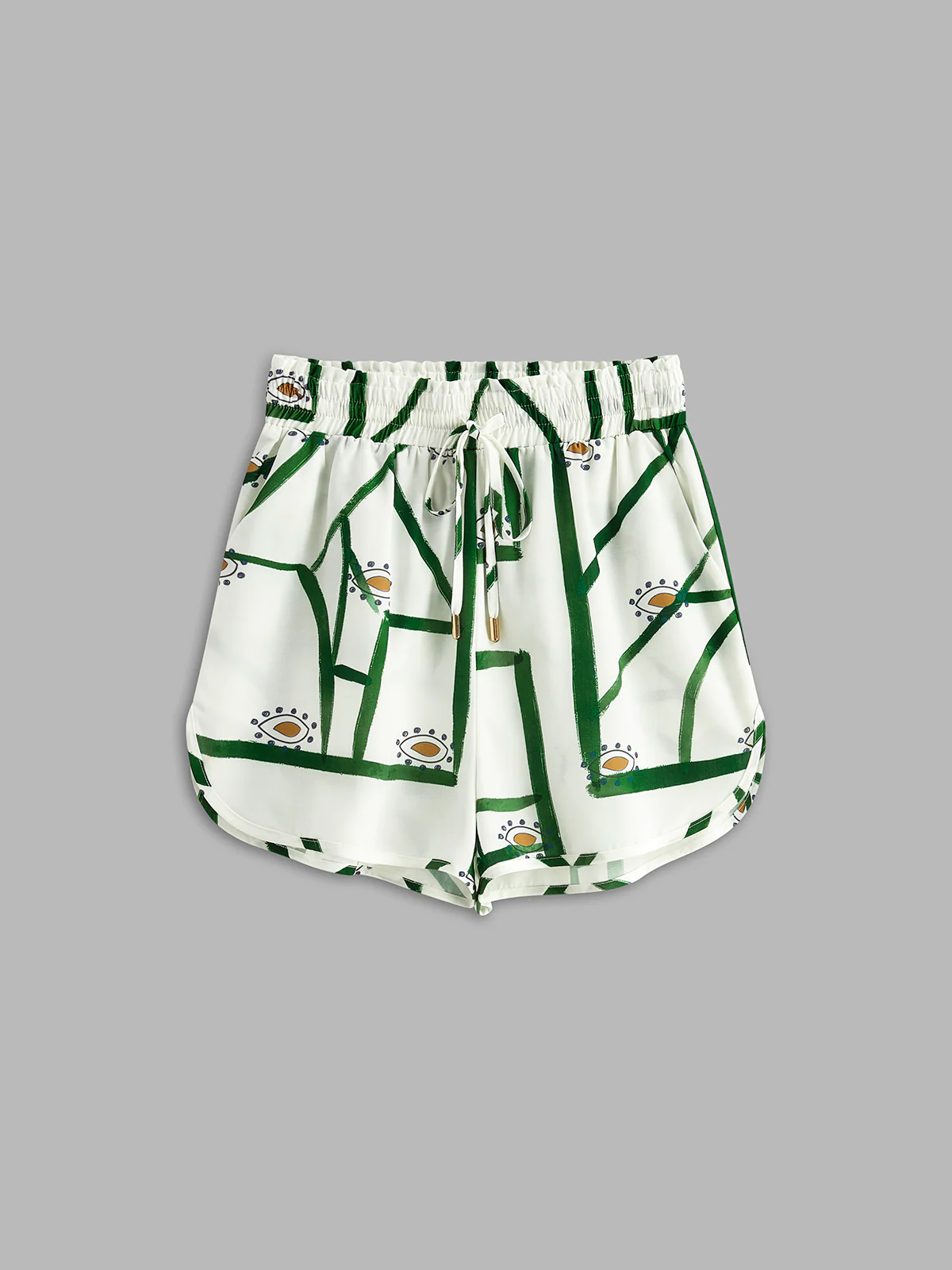 Print Drawstring Shorts Set