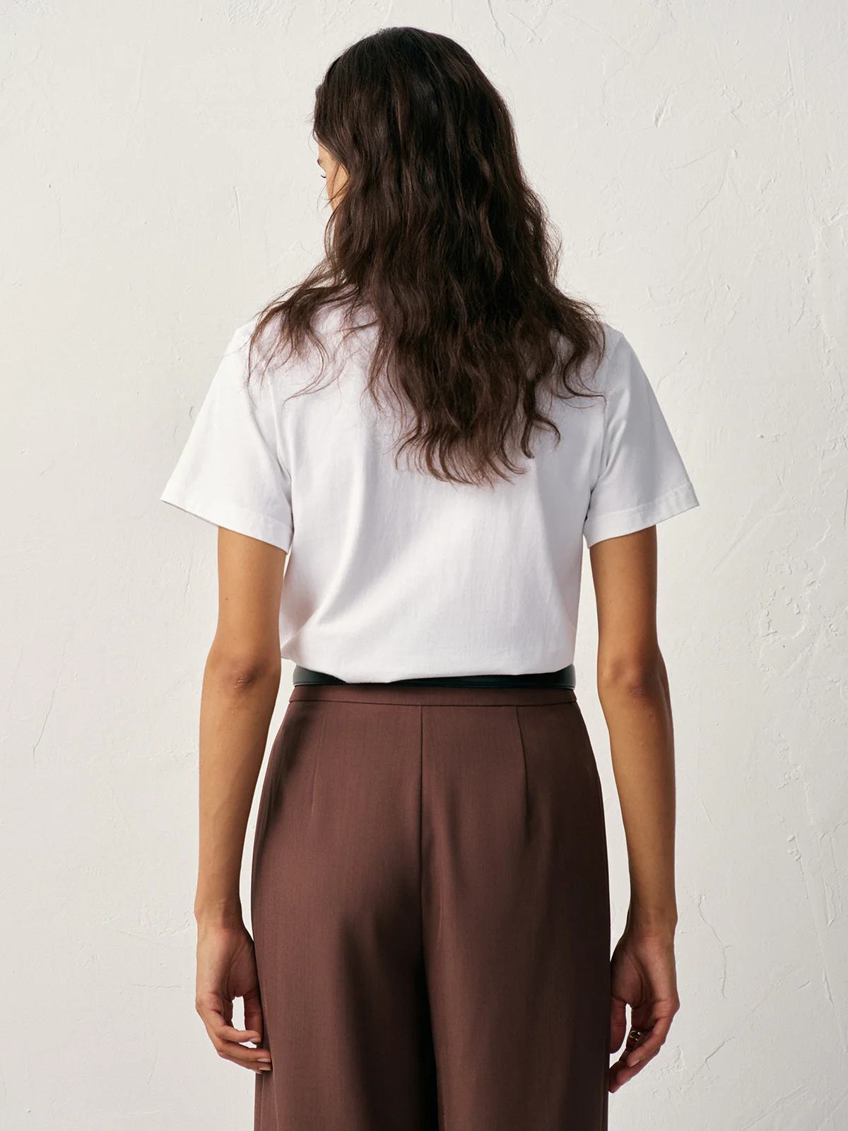 Water-Repellent Cotton Crew Neck T-Shirt