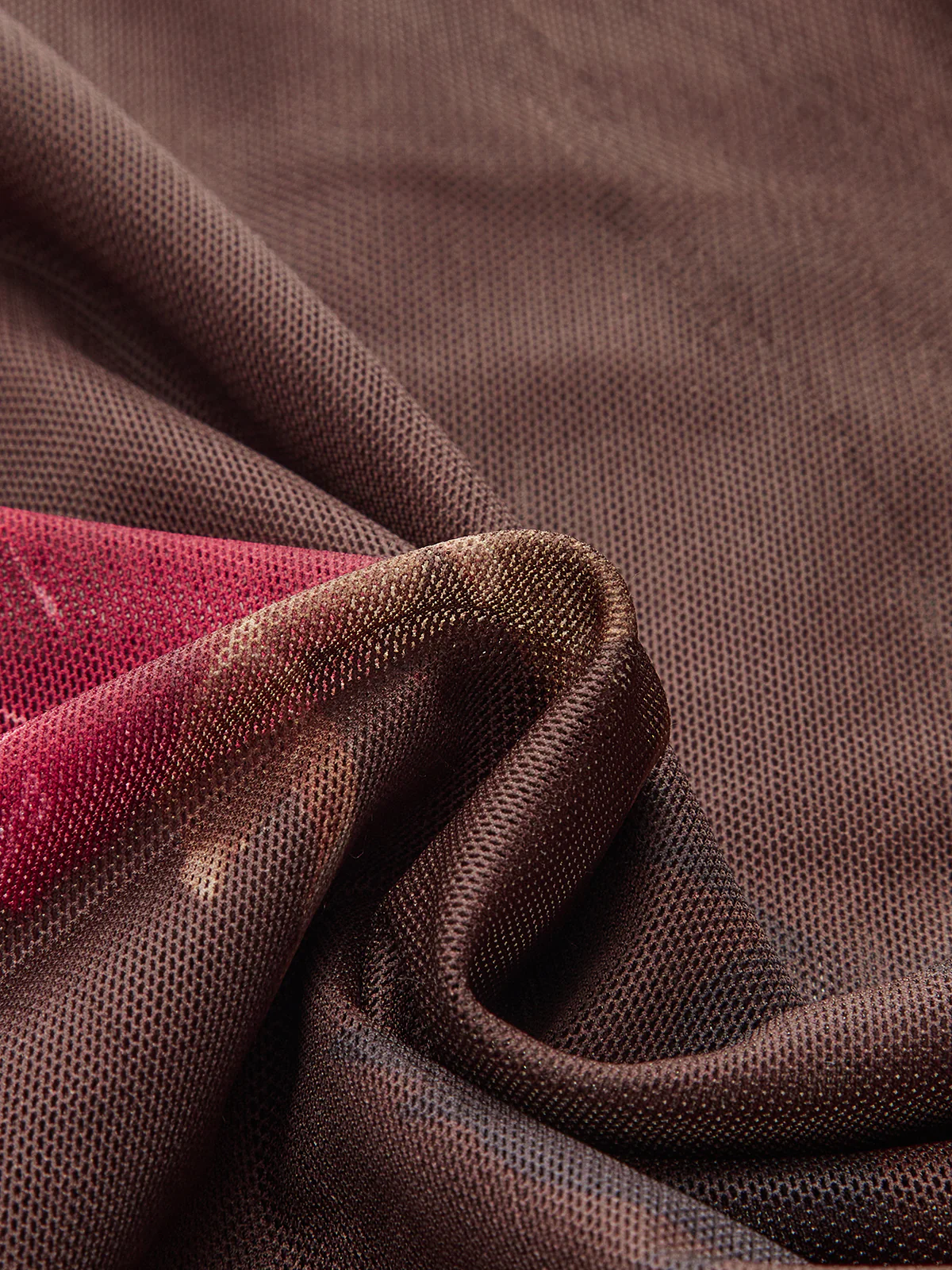 Floral Print Off-Shoulder Mesh T-Shirt