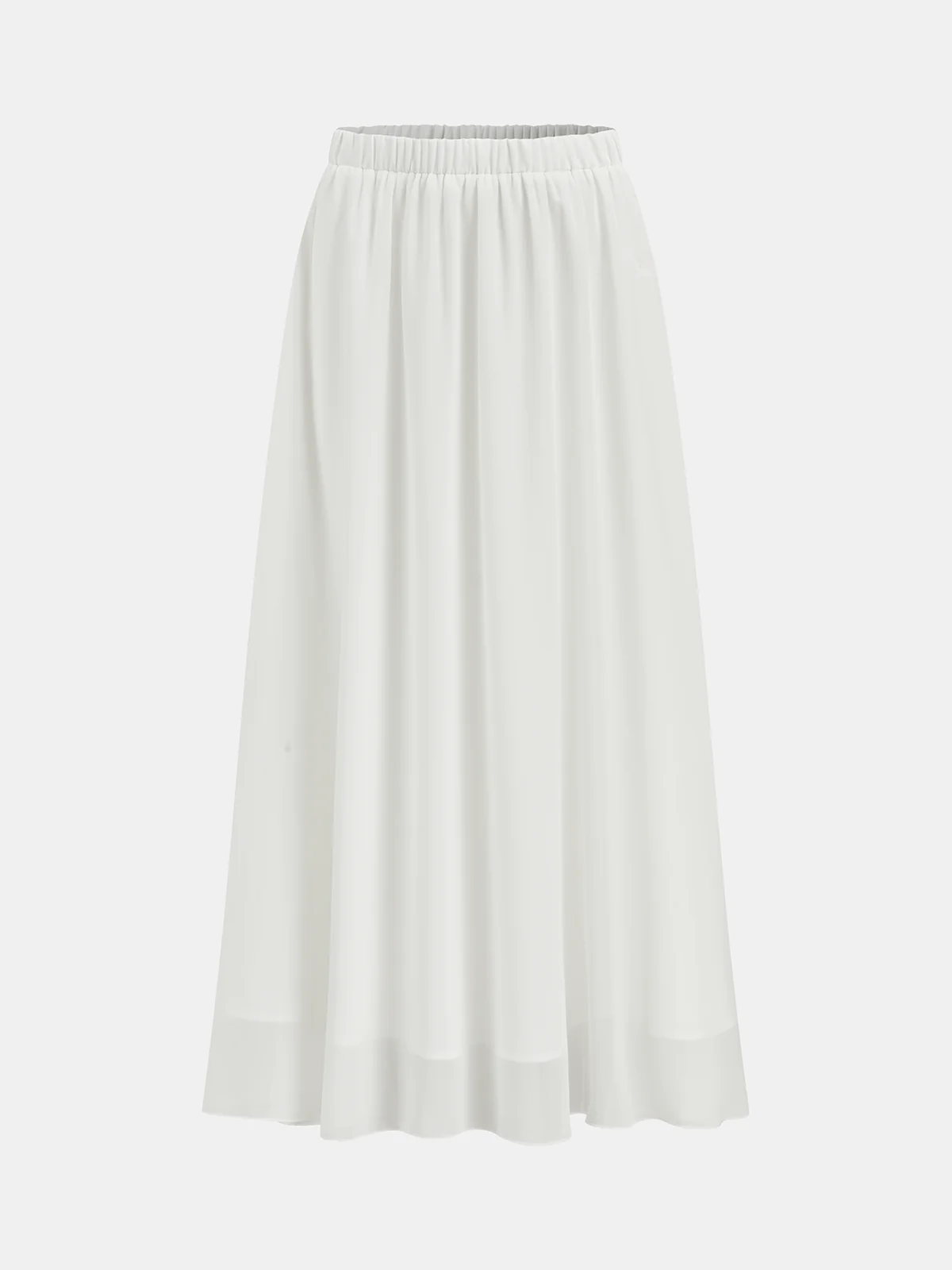 Ruffled Shirt and Midi Skirt Set with Belt