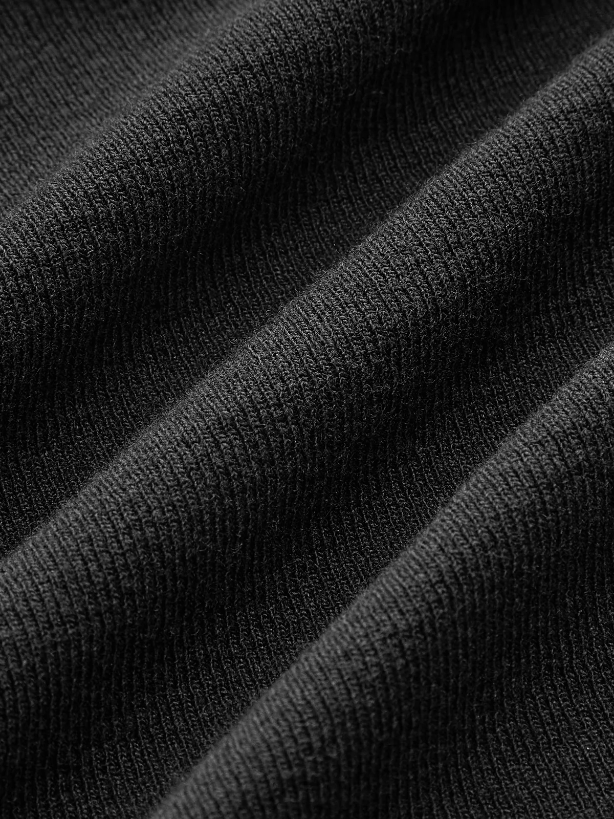 PU Leather Panel Long Sleeve Knit Dress