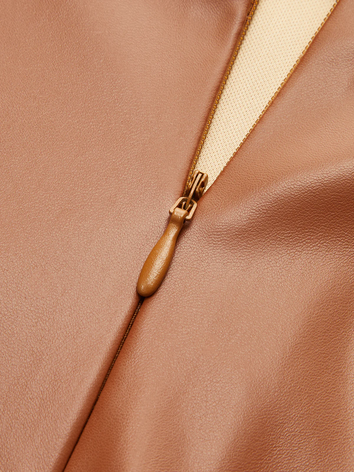 Pleated Fuax Leather Shorts