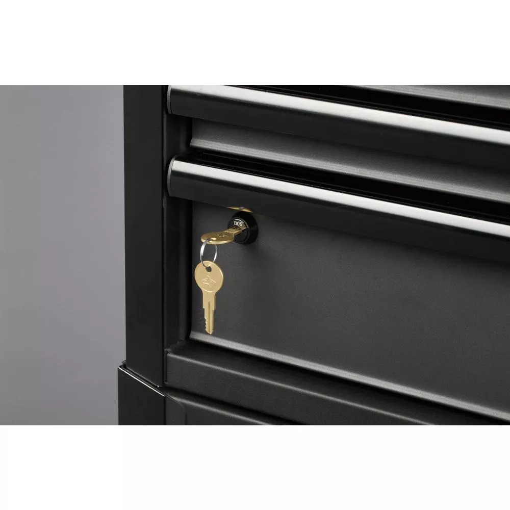 HEAVYDUTY 52 IN. W 15DRAWER, DEEP COMBINATION TOOL CHEST AND ROLLING SET IN MATTE BLACK