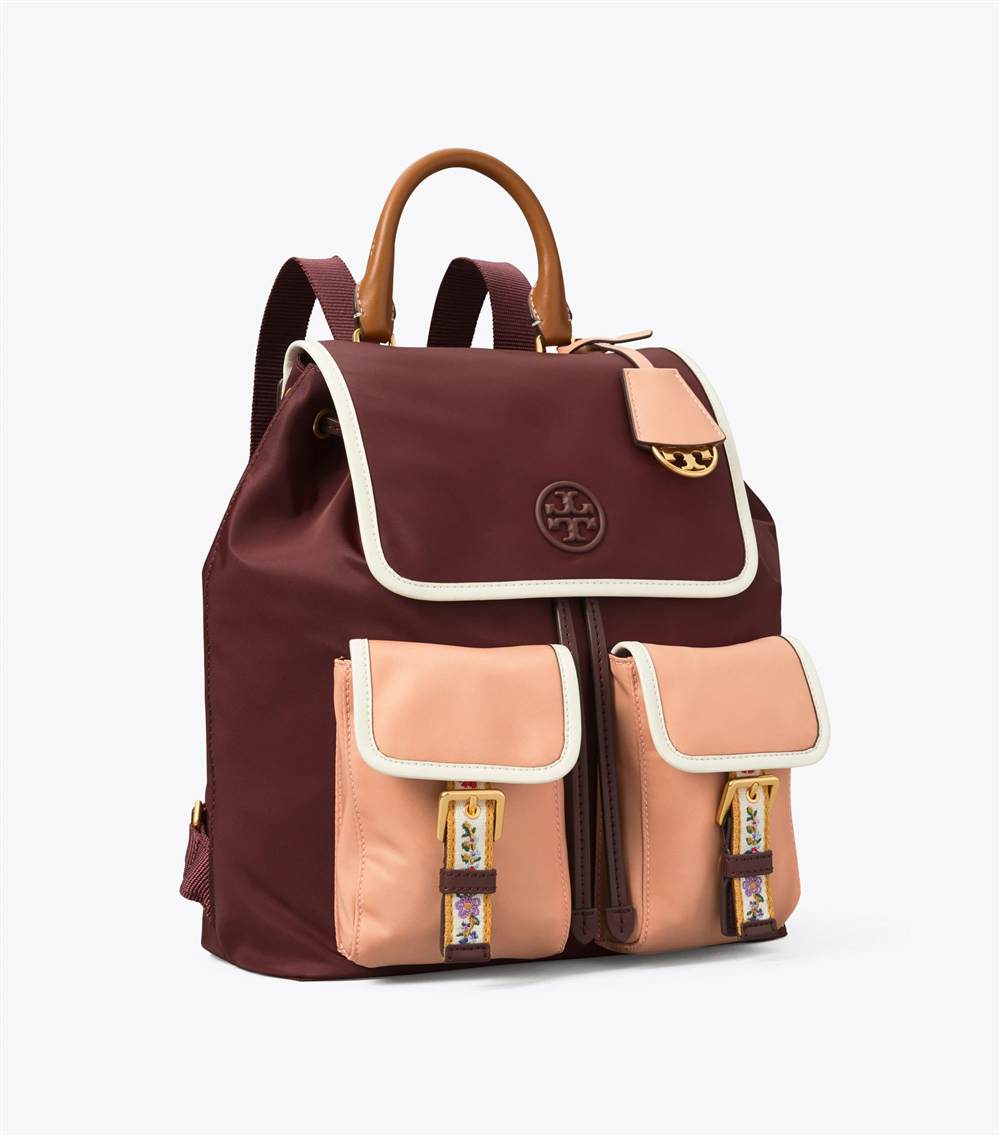 PERRY NYLON WEBBING FLAP BACKPACK