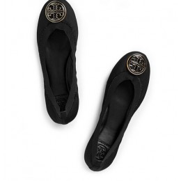 Tory Burch Caroline Ballet Flat Black Black